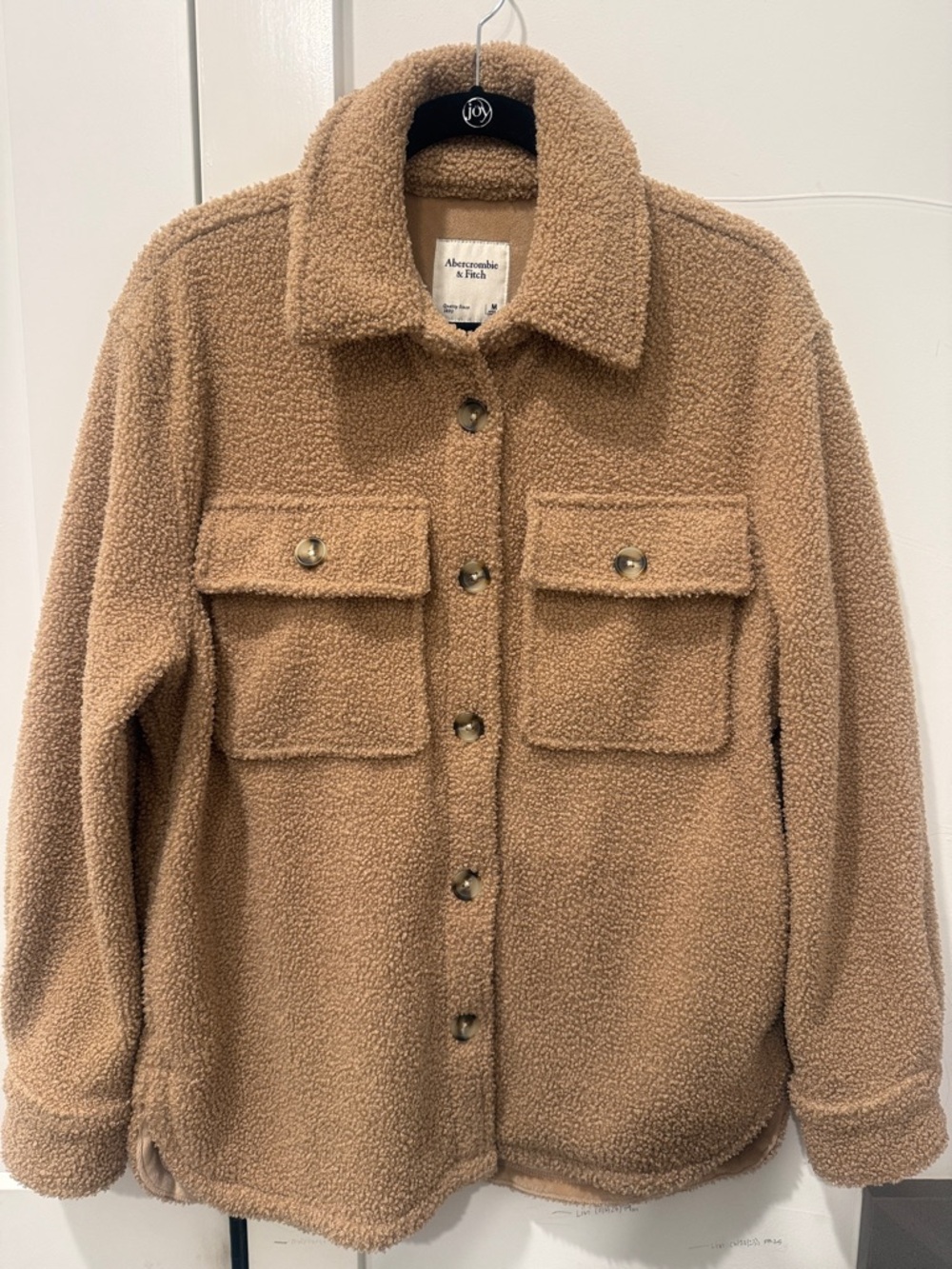 Like New Abercrombie & Fitch Tan Fleece-Lined Jacket-Medium